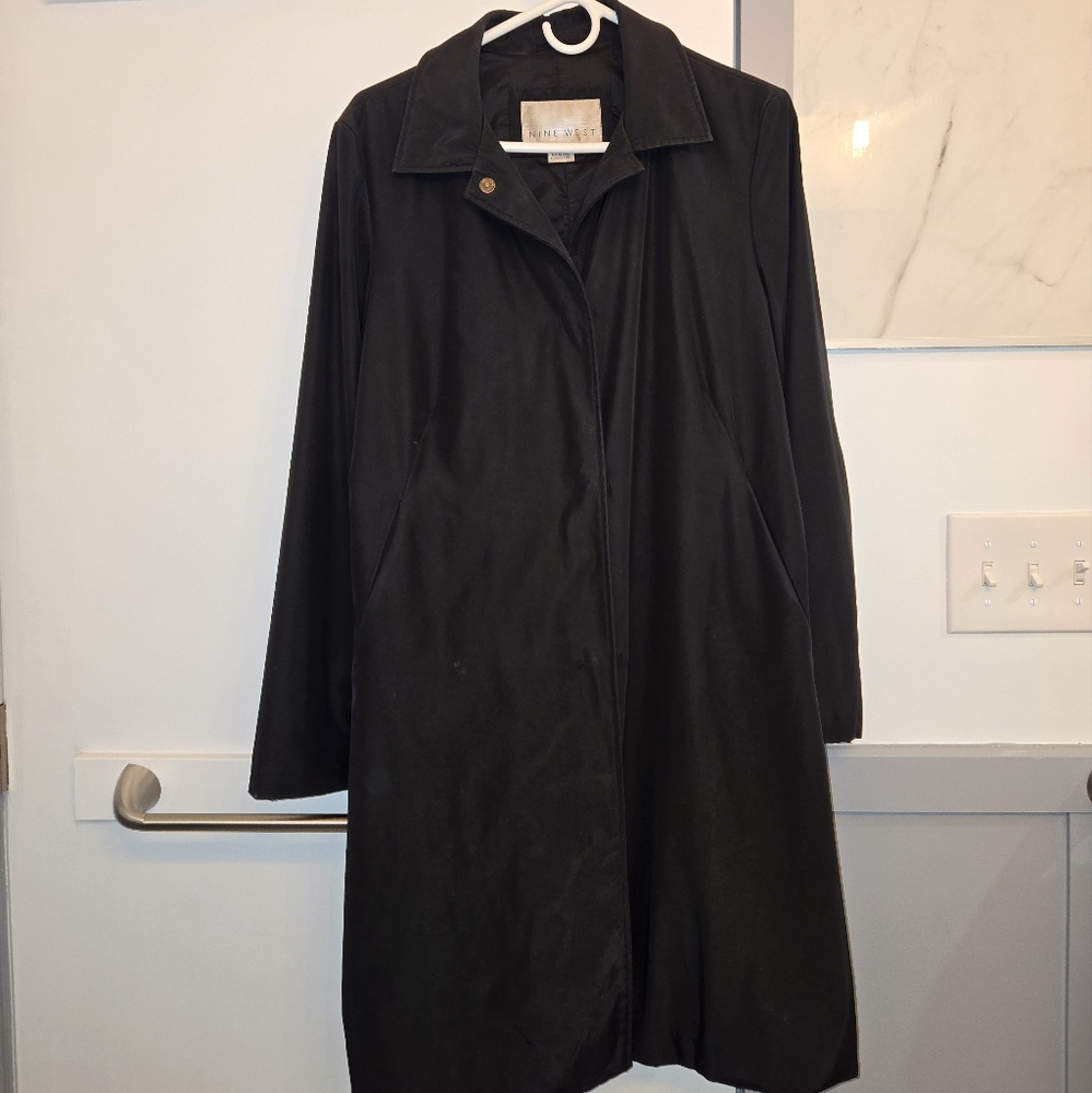 Nine West Black Trench Coat